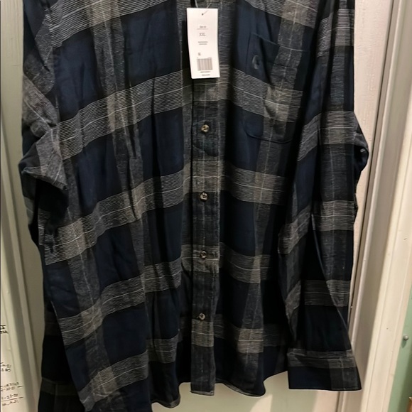 Saddlebred Blue and Gray Casual Button Down Shirt - Picture 4 of 6